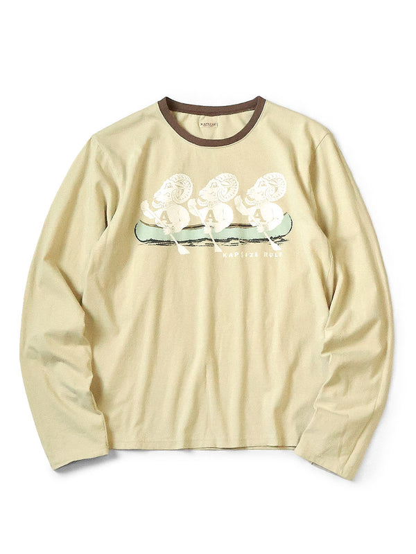 Kapital 20/- Jersey Crew Neck Long Sleeve T-Shirt (`A`SHEEPpt)