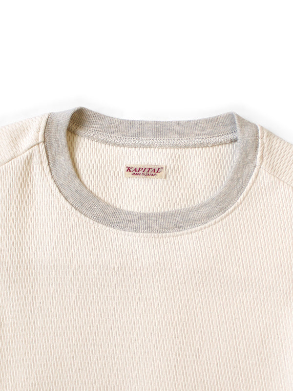 Kapital Waffle Jersey Small Flower pt 2TONE Bouffant Sleeve Sweatshirt