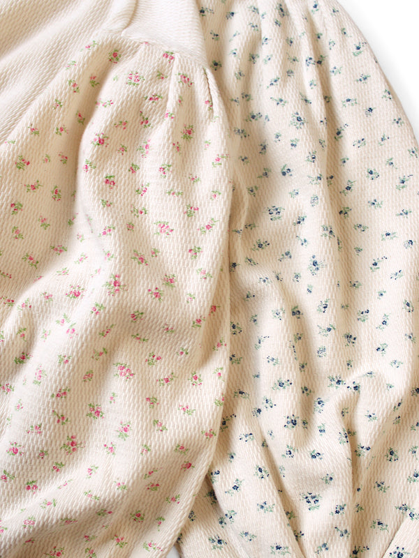 Kapital Waffle Jersey Small Flower pt 2TONE Bouffant Sleeve Sweatshirt