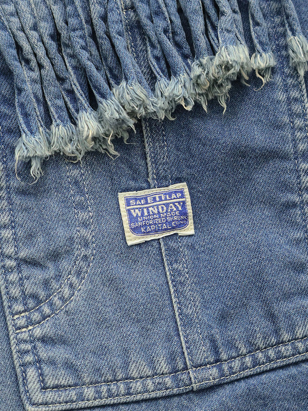 Kapital 11.5oz Denim Fringe Coveralls jacket