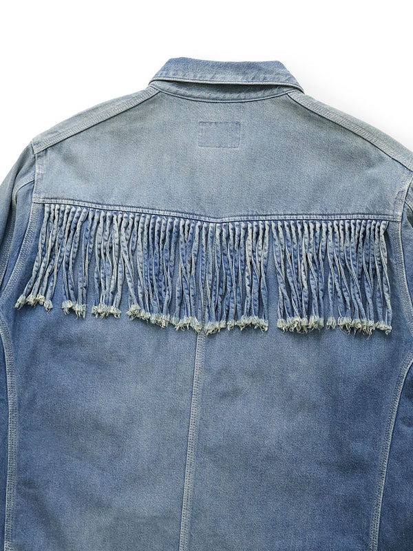 Kapital 11.5oz Denim Fringe Coveralls jacket