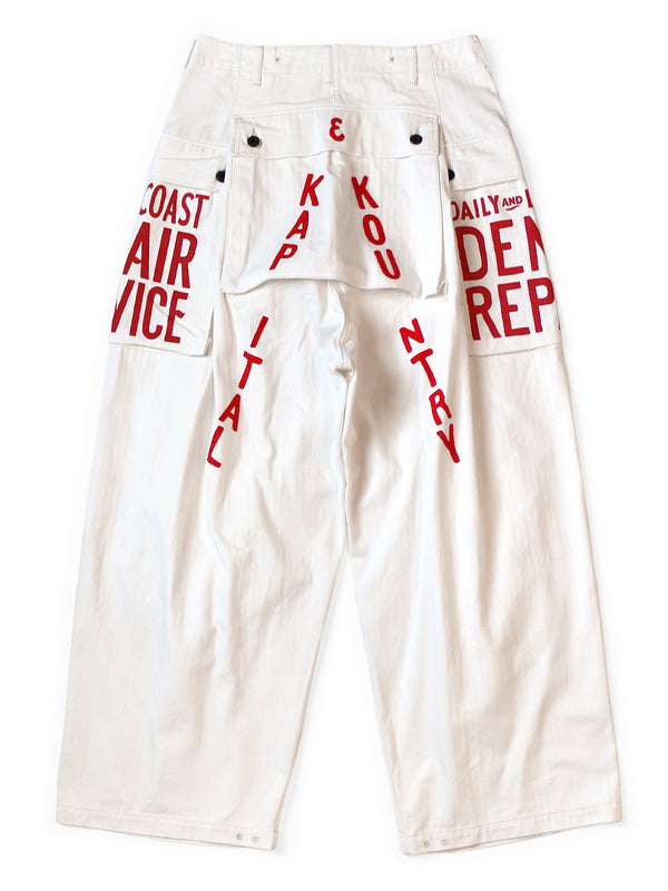 Kapital Herringbone Cargo Monkey Pants