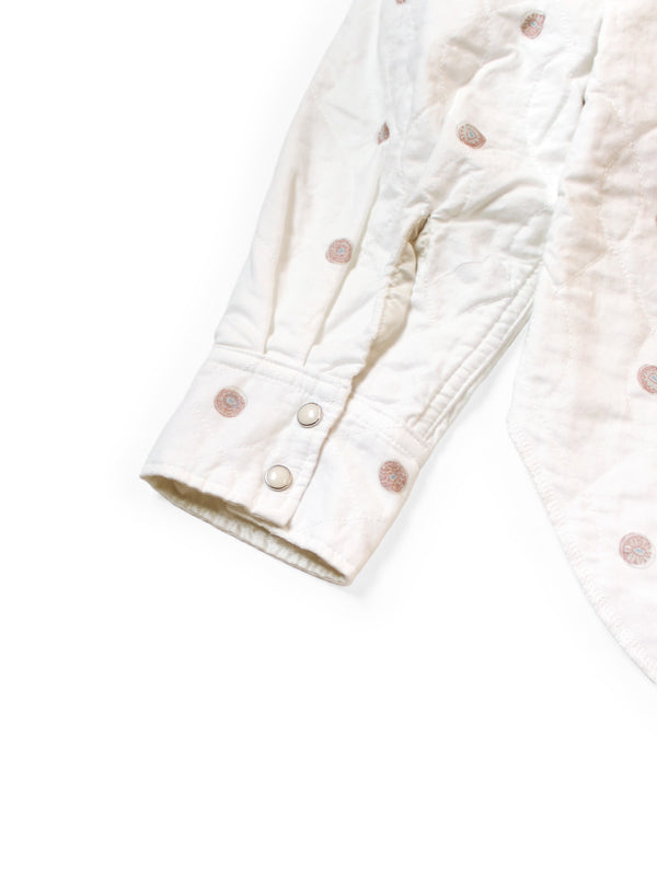 Kapital Cotton Quilted Bean Pattern Print Husky Western Shirt