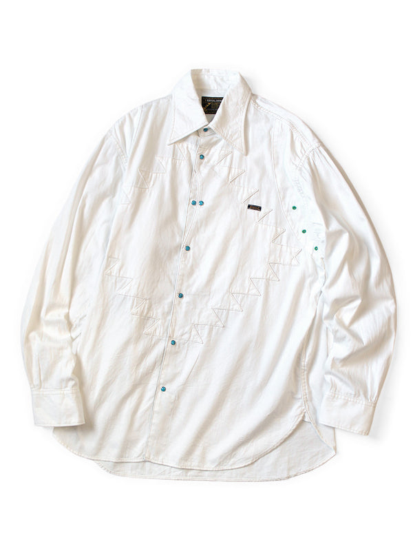 Kapital 5.5oz White Denim Thunderbird Husky Western Shirt