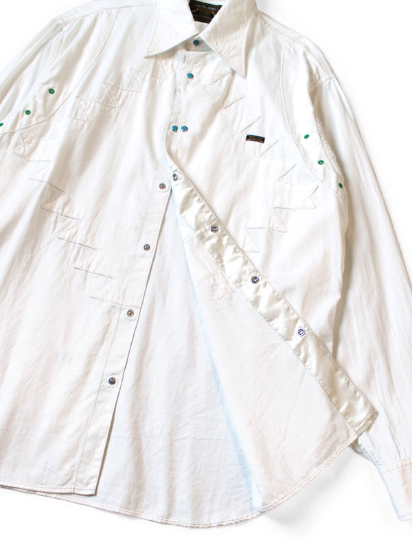 Kapital 5.5oz White Denim Thunderbird Husky Western Shirt