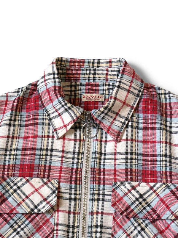 Kapital Columbia-check Drizzler Work Shirt Dress