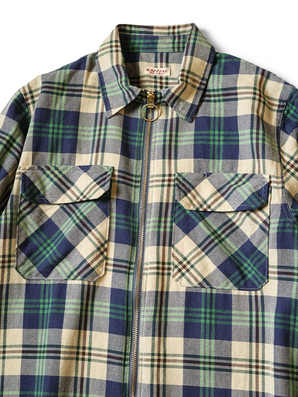 Kapital Columbia-check Drizzler Work Shirt Dress