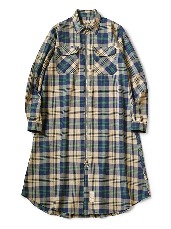 Kapital Columbia-check Drizzler Work Shirt Dress