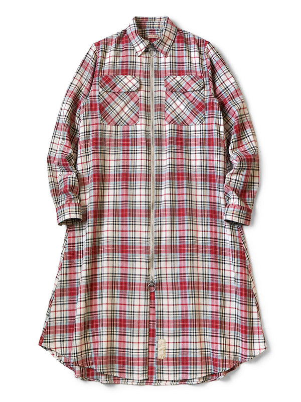 Kapital Columbia-check Drizzler Work Shirt Dress