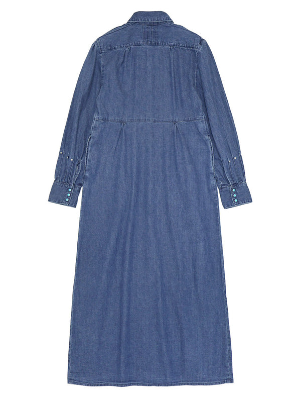 Kapital 8oz Denim Pintuck Sundance Dress