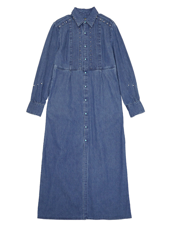 Kapital 8oz Denim Pintuck Sundance Dress