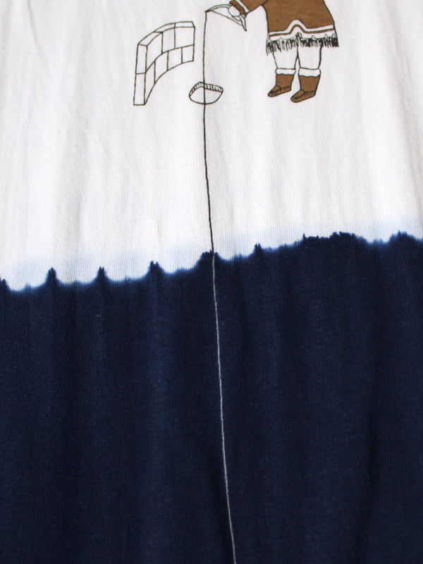 Kapital Hand-Dyed Indigo Fishing Print Tee