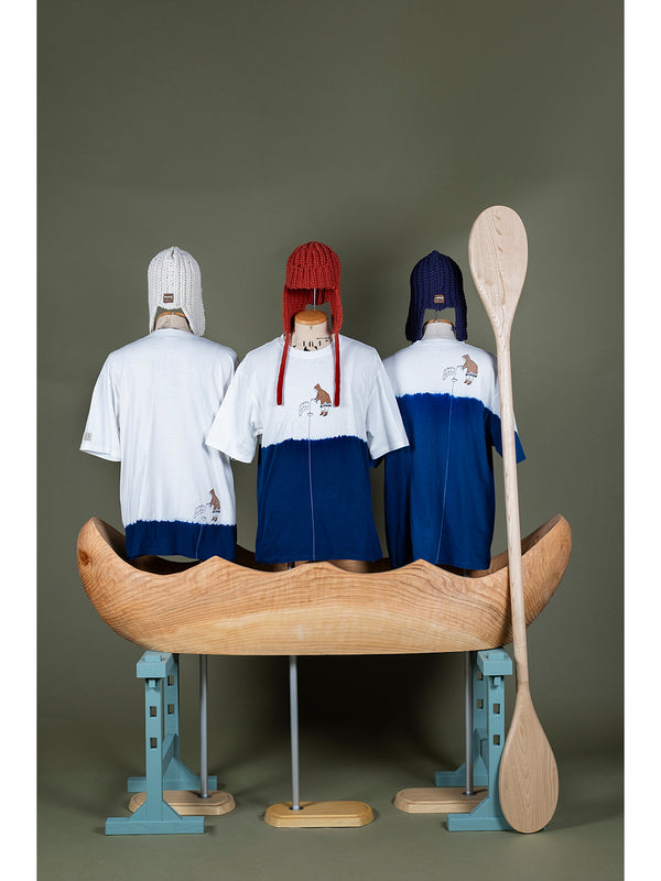 Kapital Hand-Dyed Indigo Fishing Print Tee