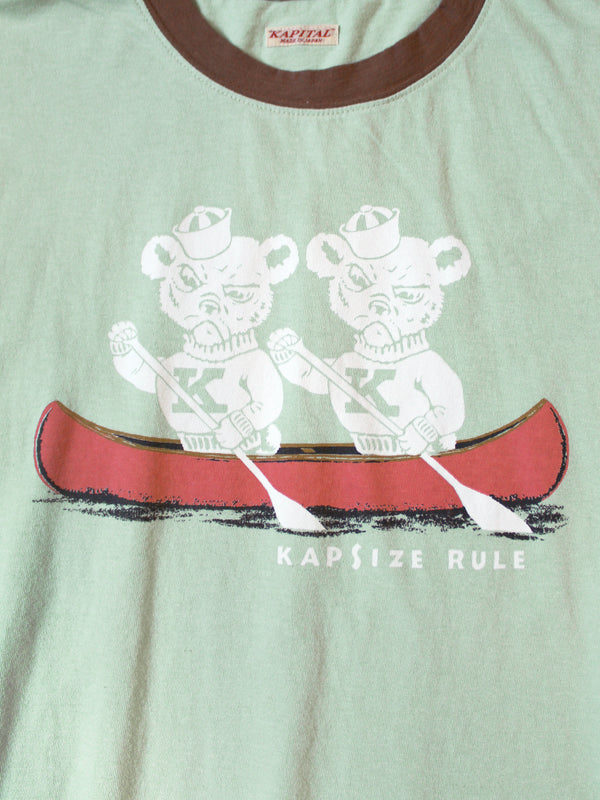 Kapital 20 Jersey Ringer T-shirt (`K` BEARpt) Tee