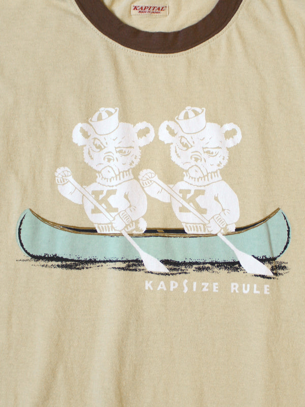 Kapital 20 Jersey Ringer T-shirt (`K` BEARpt) Tee