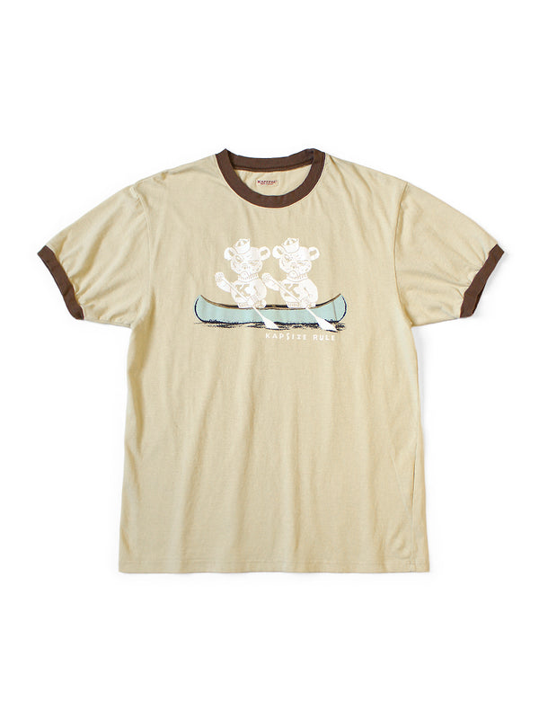 Kapital 20 Jersey Ringer T-shirt (`K` BEARpt) Tee