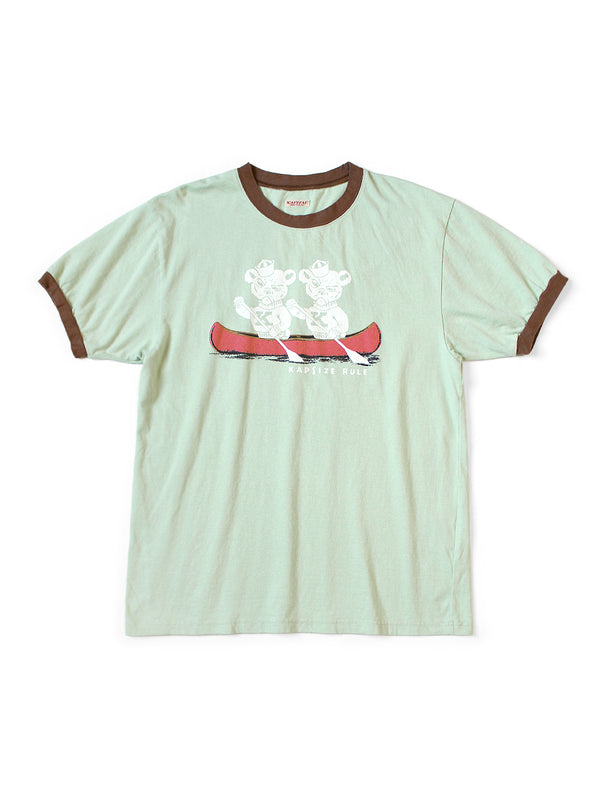 Kapital 20 Jersey Ringer T-shirt (`K` BEARpt) Tee