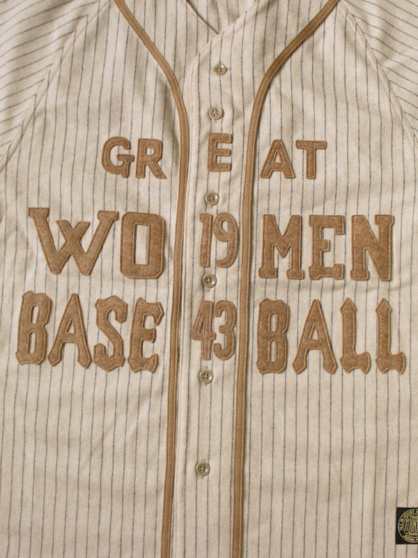 Kapital Wool Stripe (Thin) GREAT WOMEN Baseball Shirt
