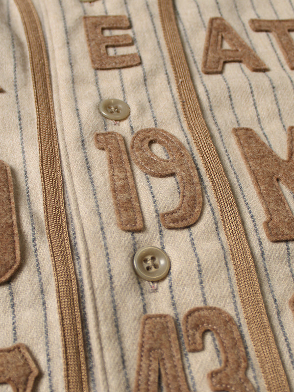 Kapital Wool Stripe (Thin) GREAT WOMEN Baseball Shirt