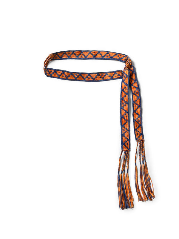 Kapital Macrame Maxi Belt (Chippewa Basket Mountain Pattern)