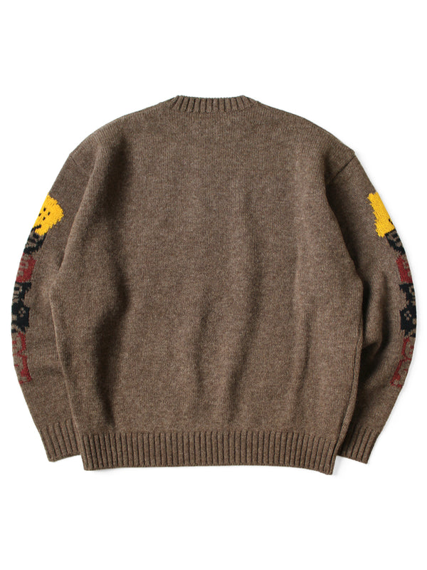 Kapital 5G Wool Peckish Totem Pole Crew Sweater