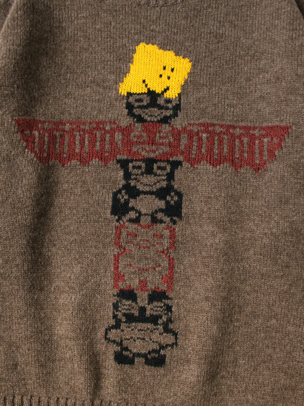 Kapital 5G Wool Peckish Totem Pole Crew Sweater