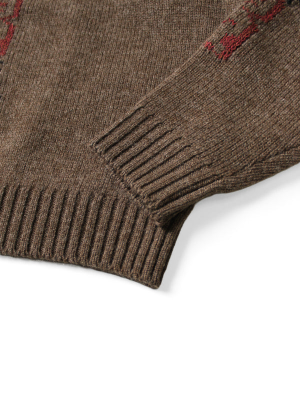 Kapital 5G Wool Peckish Totem Pole Crew Sweater