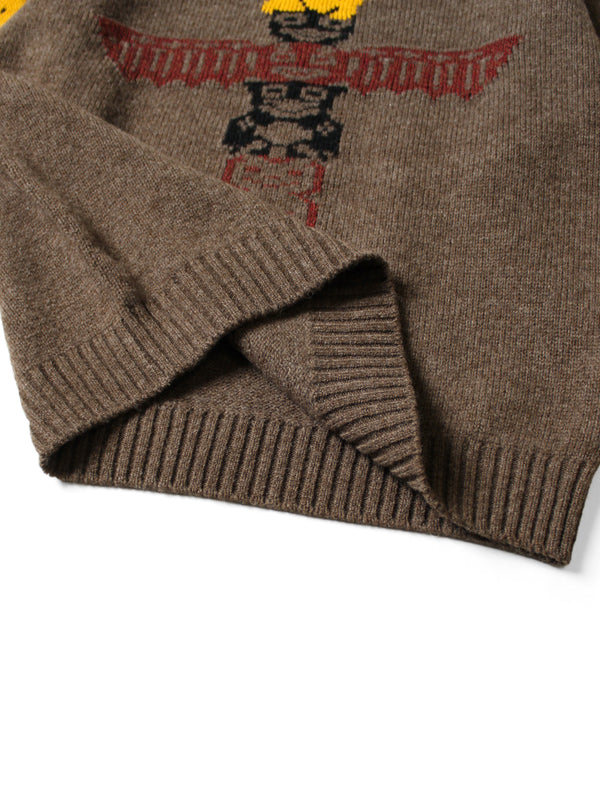 Kapital 5G Wool Peckish Totem Pole Crew Sweater