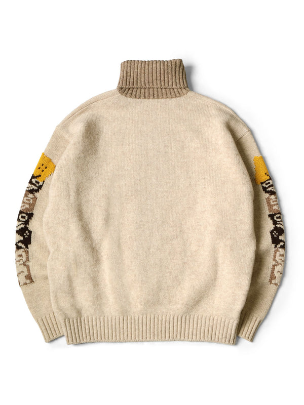 Kapital 5G Wool Peckish Totem Pole High Neck Sweater