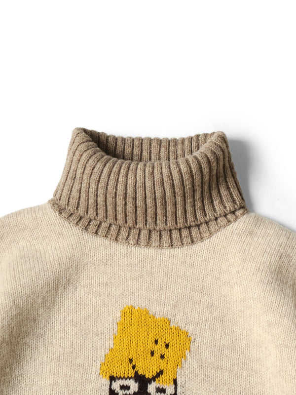 Kapital 5G Wool Peckish Totem Pole High Neck Sweater