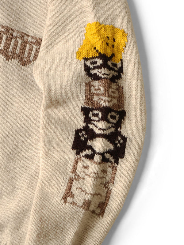 Kapital 5G Wool Peckish Totem Pole High Neck Sweater