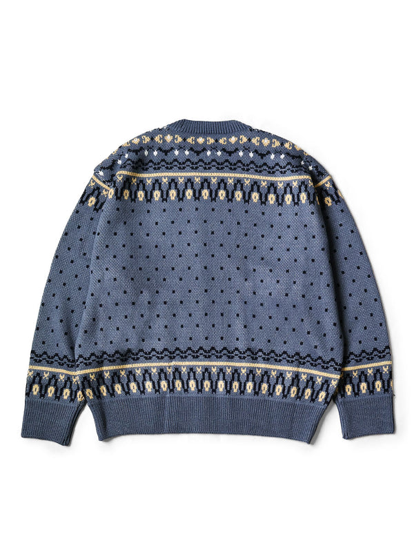 Kapital 8G Fair Isle Crew Sweater (Canoe)