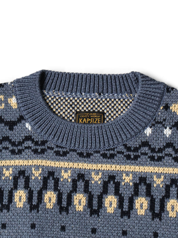 Kapital 8G Fair Isle Crew Sweater (Canoe)