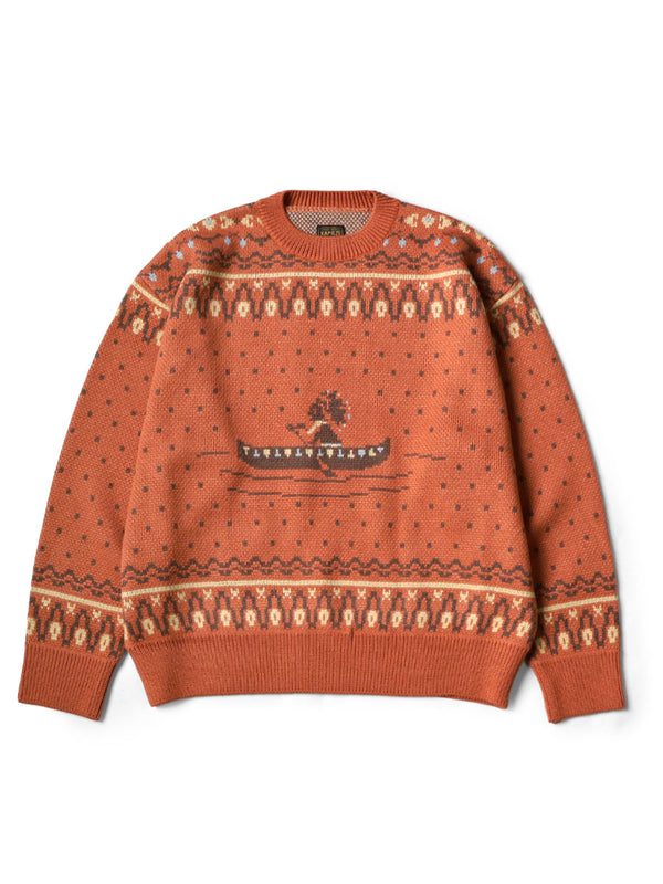 Kapital 8G Fair Isle Crew Sweater (Canoe)