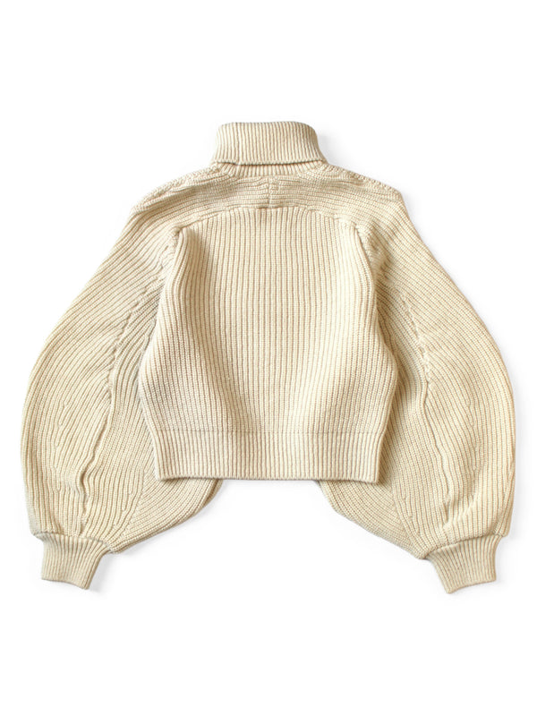 Kapital 5G Wool Ribbed Velvet Sleeve Sweater
