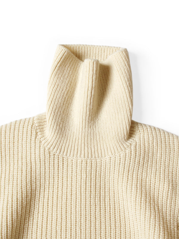 Kapital 5G Wool Ribbed Velvet Sleeve Sweater