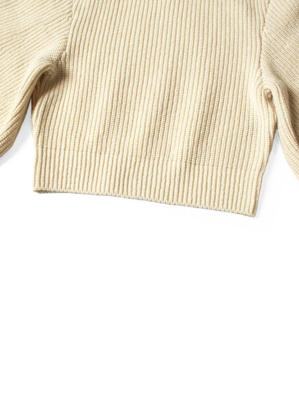 Kapital 5G Wool Ribbed Velvet Sleeve Sweater