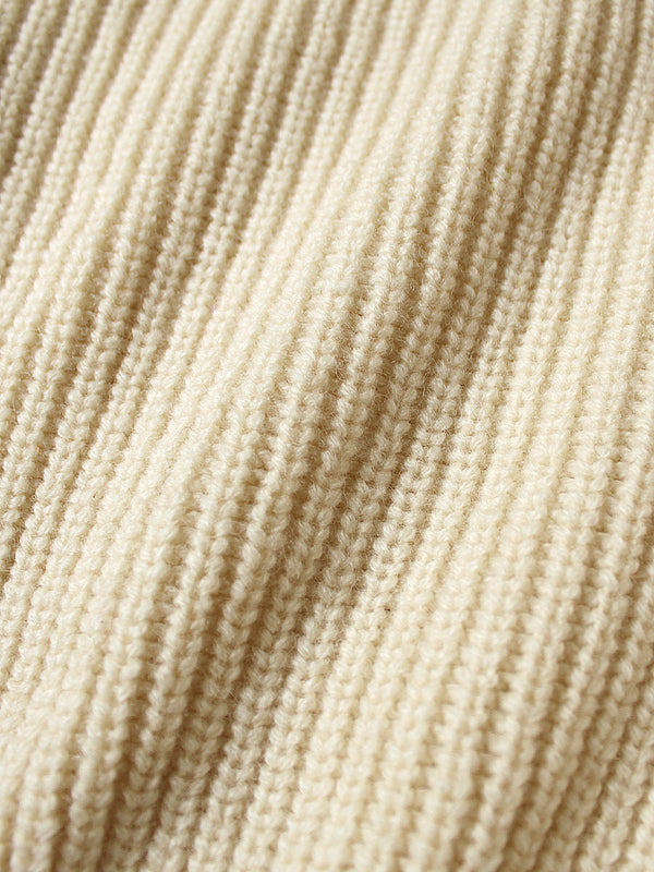 Kapital 5G Wool Ribbed Velvet Sleeve Sweater