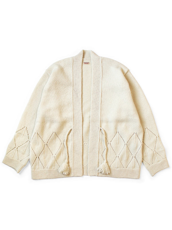 Kapital 5G Wool Needle-Punched Argyle Cardigan