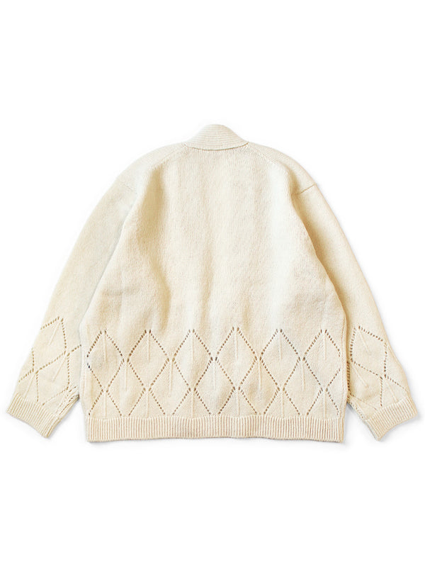 Kapital 5G Wool Needle-Punched Argyle Cardigan