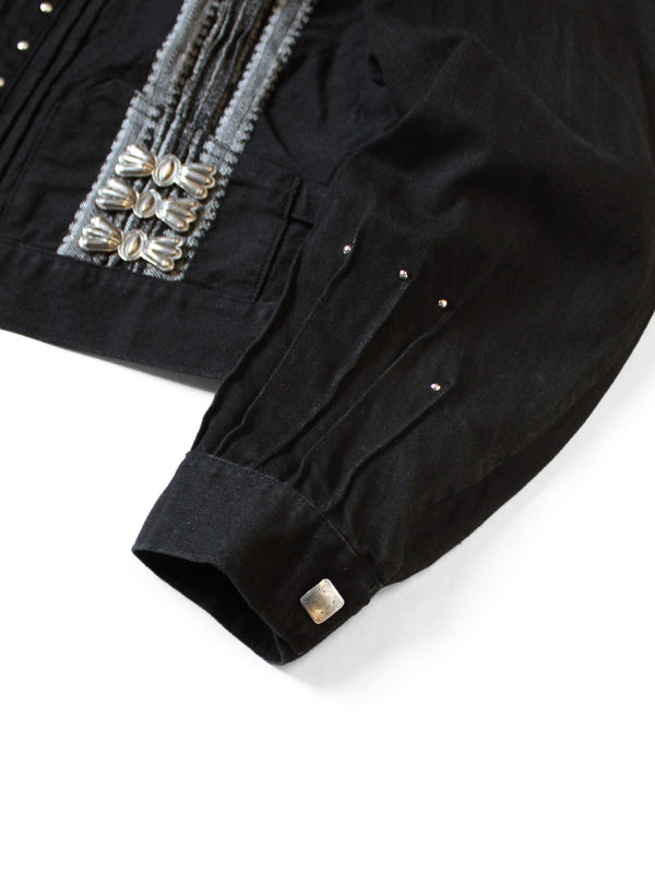 Kapital 12oz Arrow Pattern Jacquard Denim Drizzler Jacket