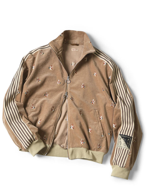 Kapital 11W Stretch Corduroy Duck Embroidery Track Jacket (Banner Stripe)