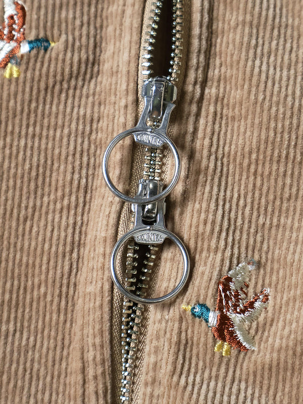 Kapital 11W Stretch Corduroy Duck Embroidery Track Jacket (Banner Stripe)