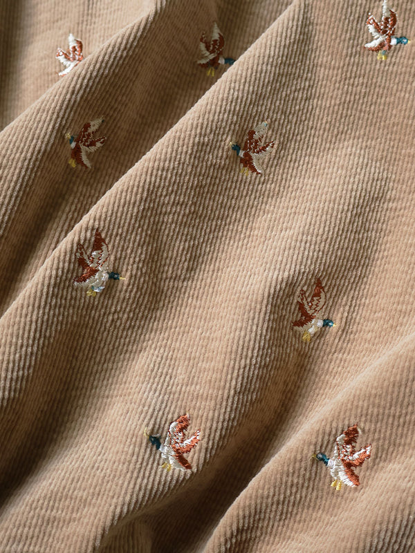 Kapital 11W Stretch Corduroy Duck Embroidery Track Jacket (Banner Stripe)