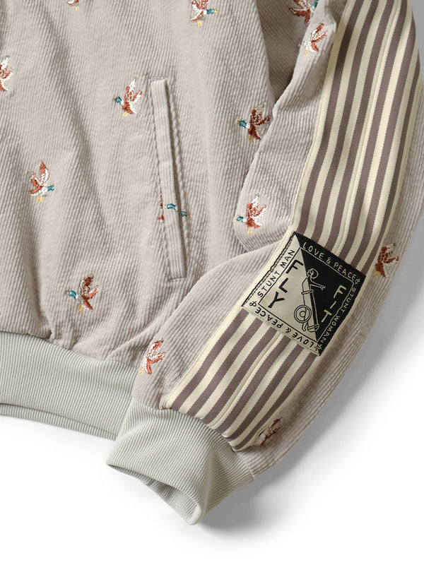 Kapital 11W Stretch Corduroy Duck Embroidery Track Jacket (Banner Stripe)