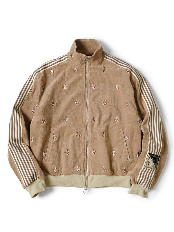 Kapital 11W Stretch Corduroy Duck Embroidery Track Jacket (Banner Stripe)