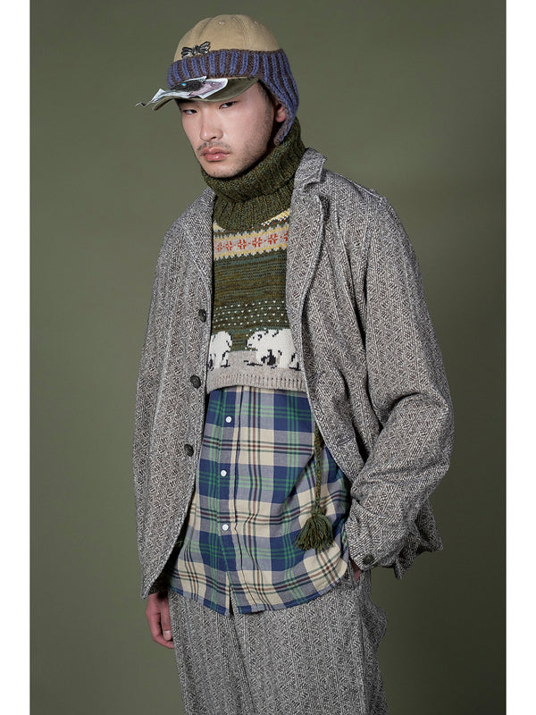 Kapital 8W Corduroy Dawson Stripe Hospital Jacket