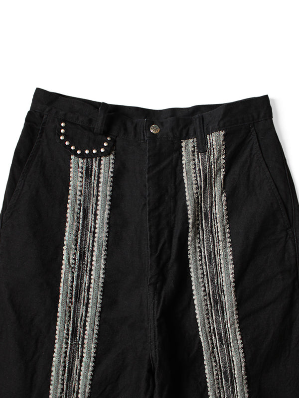 Kapital 12oz Arrow Pattern Jacquard Denim Nîmes Pants