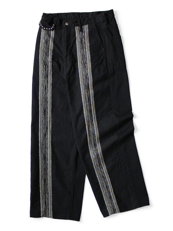 Kapital 12oz Arrow Pattern Jacquard Denim Port Baggy Pants