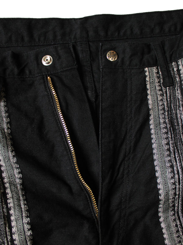 Kapital 12oz Arrow Pattern Jacquard Denim Port Baggy Pants